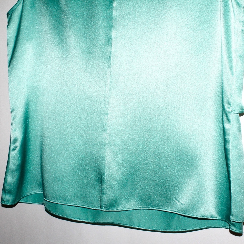 Talbots Pure Silk Layered Ruffle Blouse - Picture 12 of 16